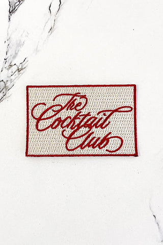 Red Cocktail Club Embroidered Patch