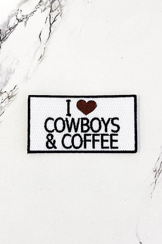 Cowboys & Coffee Embroidered Patch