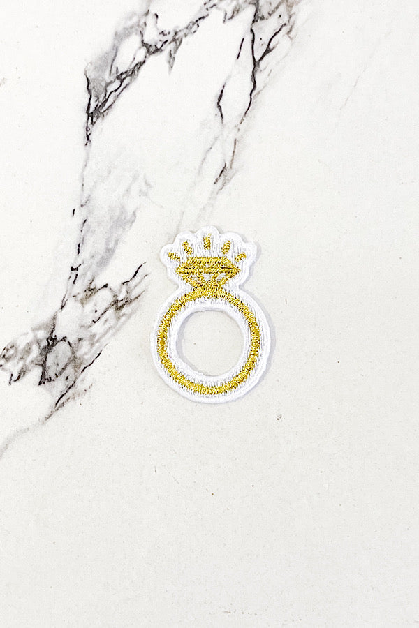 ETA 6/5 - Gold Diamond Ring Embroidered Patch