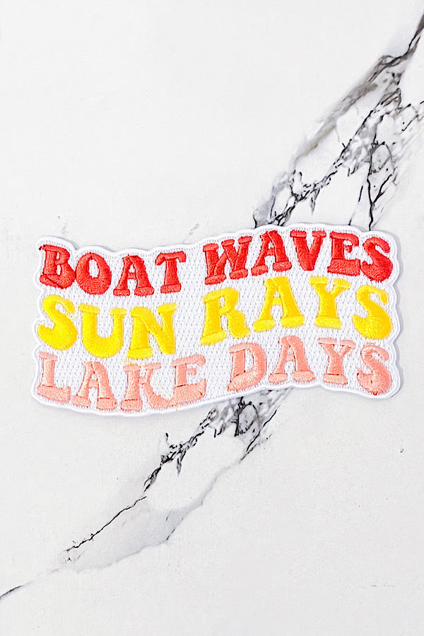 ETA 6/5 - Boat Sun Lake Embroidered Patch