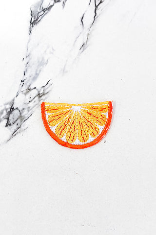 Orange Slice Embroidered Patch