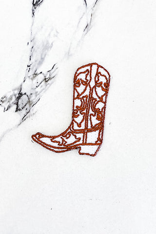 Western Boot Embroidered Patch