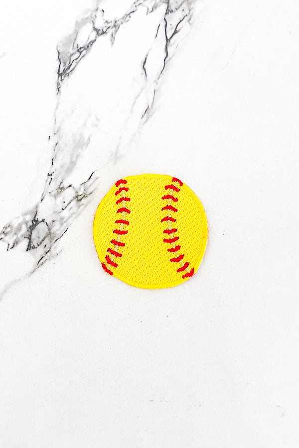 Small Softball Embroidered Patch