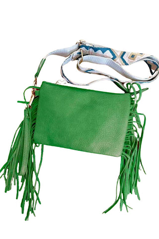 ETA 6/5 - Sedona Green Fringe Crossbody Bag