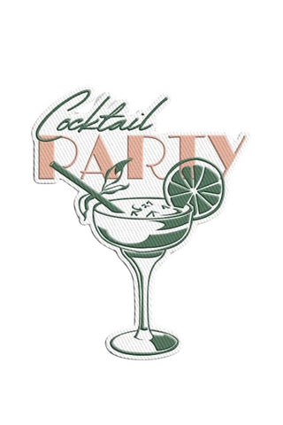 Cocktail Party Embroidered Patch