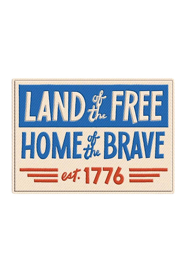 Land of the Free Embroidered Patch