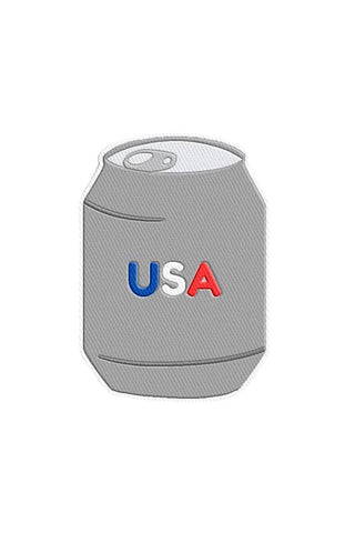 USA Drink Can Embroidered Patch
