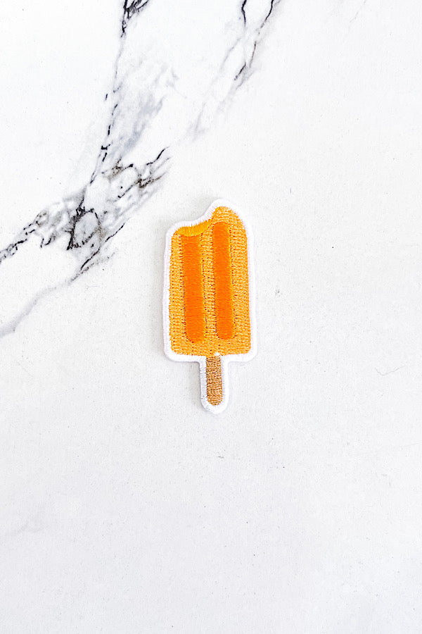 Orange Popsicle Embroidered Patch