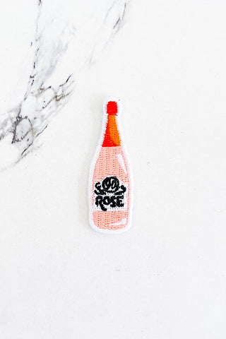 Rose Bottle Embroidered Patch