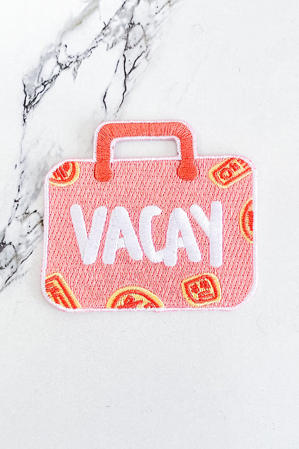 Vacay Suitcase Embroidered Patch