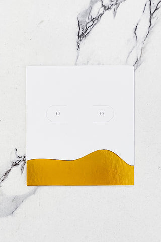 Gold and White Earring Cards