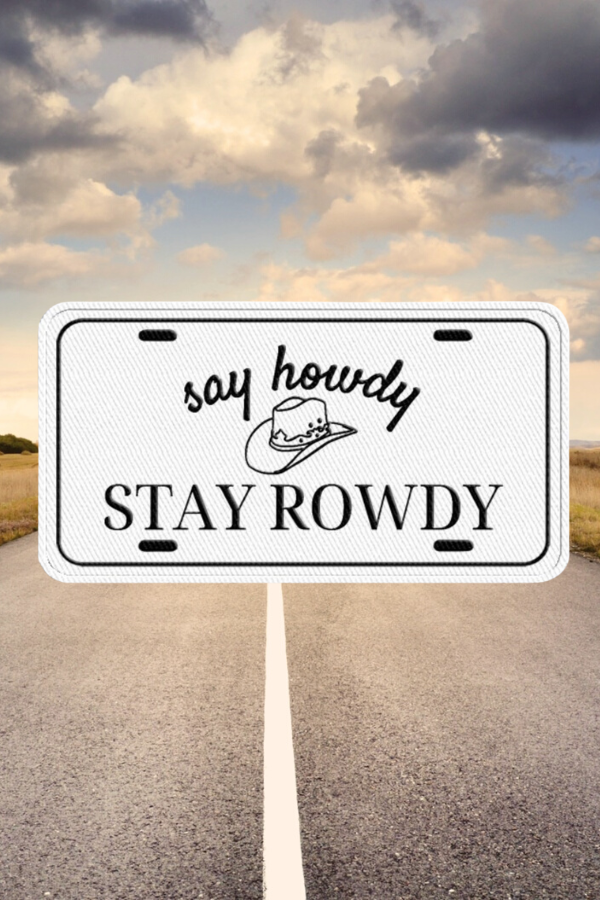 Say Howdy License Embroidered Patch