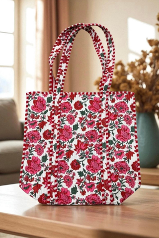 ETA 9/12 - Poppy Lane Pink Floral Tote Bag