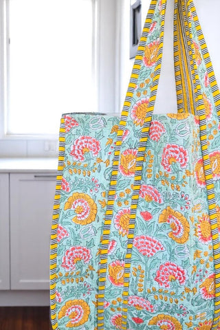 Meadow Floral Print Tote Bag