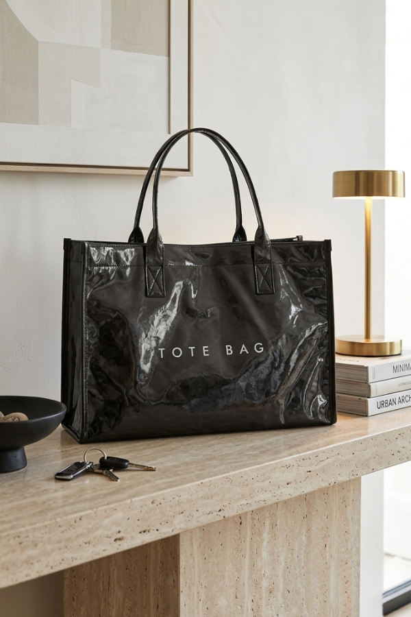 ETA 8/7 - Black Large Capacity TOTE BAG