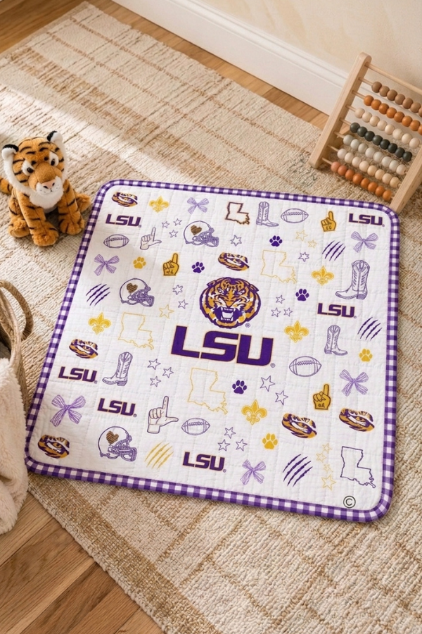 ETA 10/29-11/12 LSU Quilted Baby Blanket©