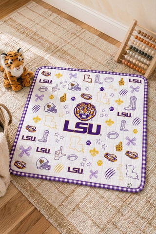 ETA 10/29-11/12 LSU Quilted Baby Blanket©