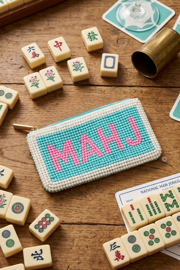 ETA 10/19-11/9 Mahj Darlin Beaded Coin Purse
