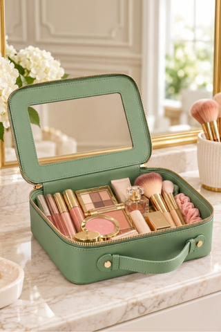 ETA 1/8-1/29 Posie Green Clear Travel Bag