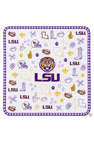 ETA 10/29-11/12 LSU Quilted Baby Blanket©