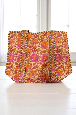 ETA 5/30 - Rue Orange Floral Patterned Tote Bag