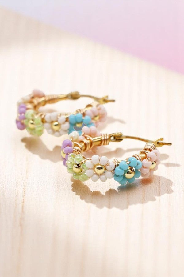 Cecilia Floral Beaded Earrings
