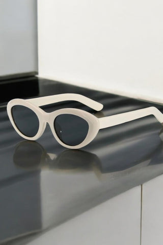 ETA 4/7 - Birdie White Frame Sunglasses