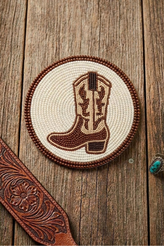 The Kick Up Your Heels Beaded Coaster