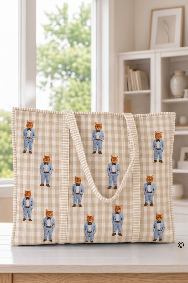 ETA 9/30-10/14 Oliver the Southern Gent Khaki Check Tote©