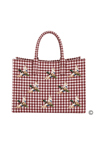 ETA 10/15-10/29 Mallard Marshland Maroon Gingham Vinyl Tote©