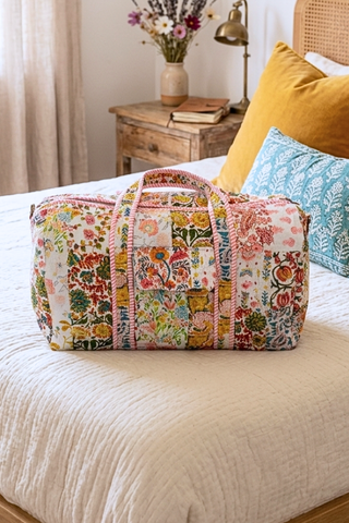 ETA 8/24-9/7 Florence Floral Patchwork Duffel Bag