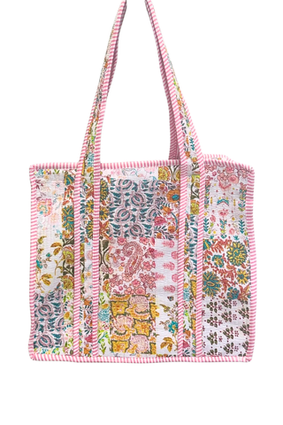 ETA 8/24-9/7 Florence Floral Patchwork Tote Bag