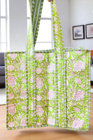 ETA 7/25 - Garden Party Green Floral Tote Bag