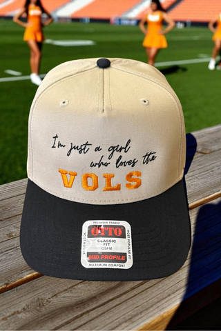ETA 10/20 - Vols I’m Just a Girl Khaki/Black Embroidered Hat