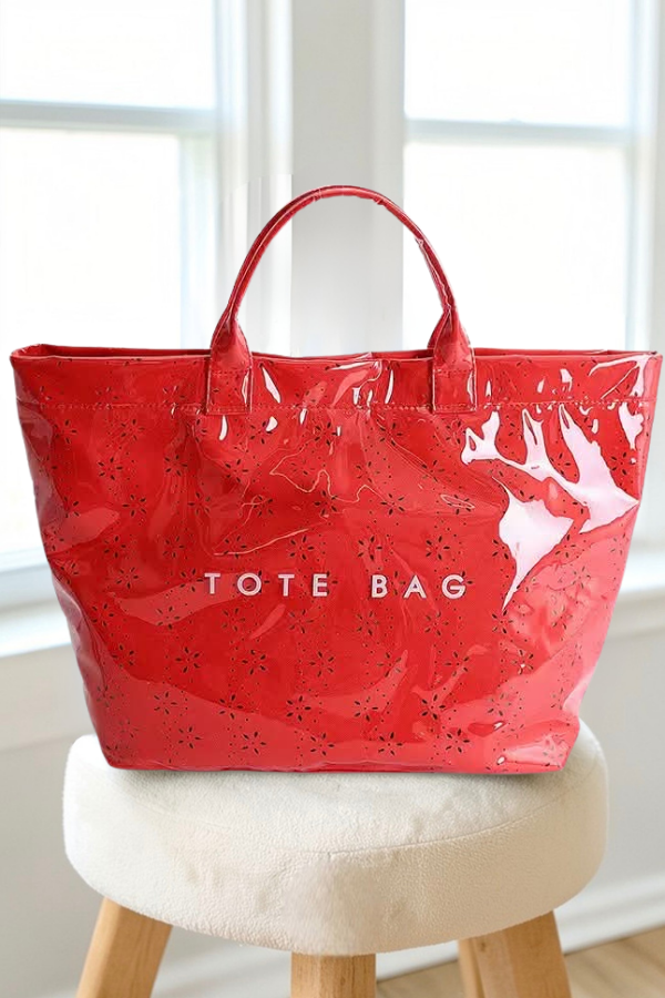 Red Eyelet TOTE BAG
