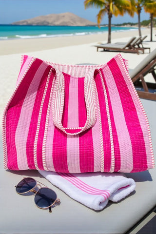 ETA 12/5 - Catalina Pink Stripe Tote Bag