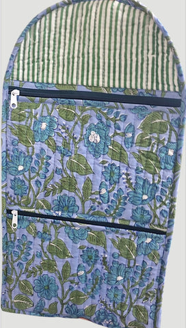 ETA 3/30 - Tate Blue Floral Jewelry Pouch