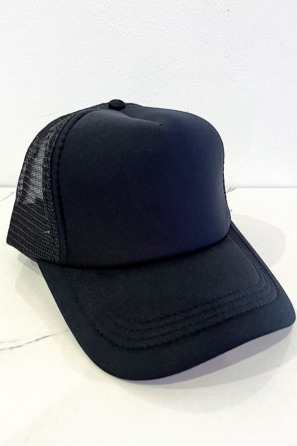 Black Blank Trucker Hat