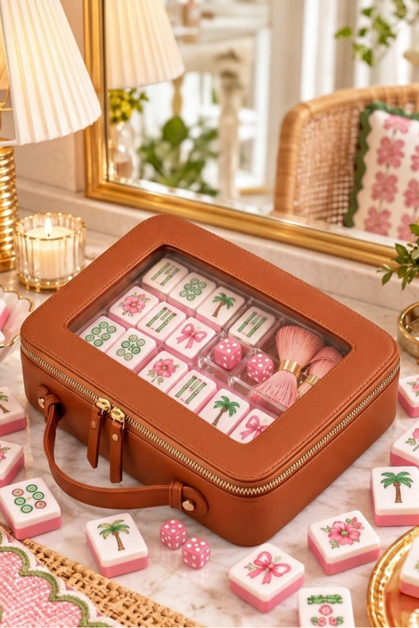 ETA 1/8-1/29 Posie Brown Clear Travel Bag