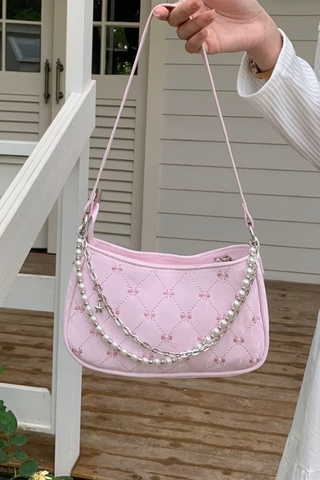 ETA 2/11 - Cora Pink Bow Print Shoulder Bag