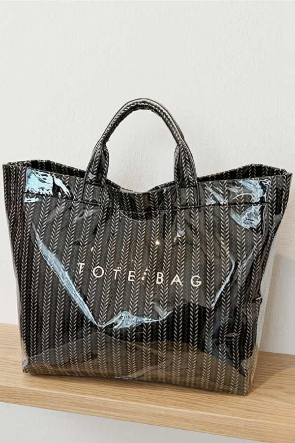 ETA 5/8 - Black Chevron TOTE BAG