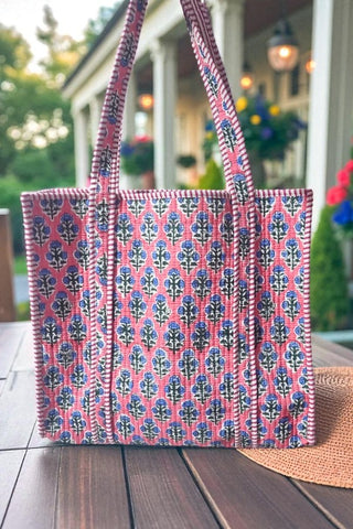 ETA 10/27 - Annabelle Pink Floral Tote Bag