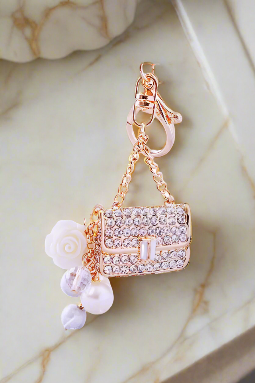 ETA 1/15 - Silver Rhinestone Handbag Purse Charm