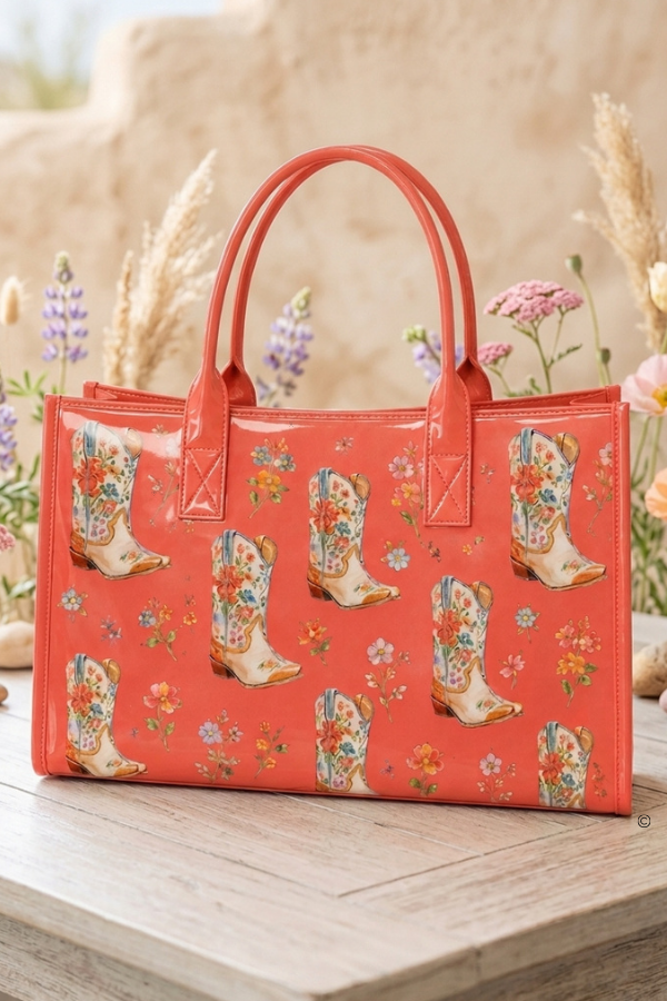 ETA 10/15-10/29 The Cowgirl Garden Vinyl Tote Bag©