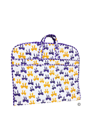 ETA 7/30-8/13 Sideline Social Purple and Yellow Bow Garment Bag