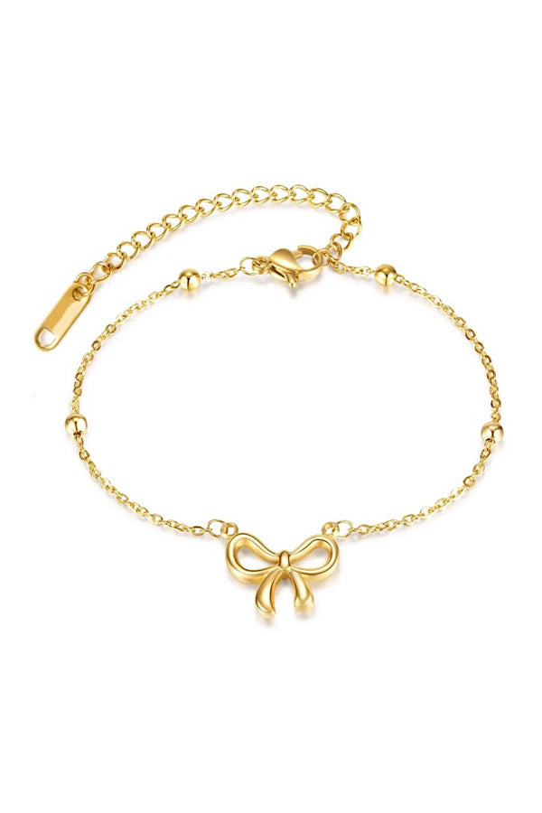 Natural Elements Small Gold Bow Bracelet