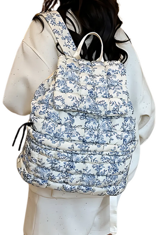 ETA 6/4 - Sylvia Blue Floral Backpack