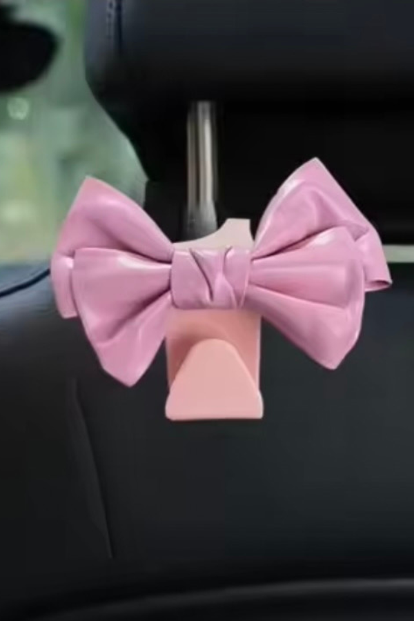 Pink Bow Car Storage Hook