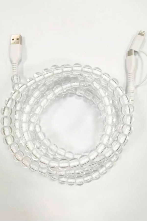 ETA 2/28 - Clear Beaded Cord Phone Charger