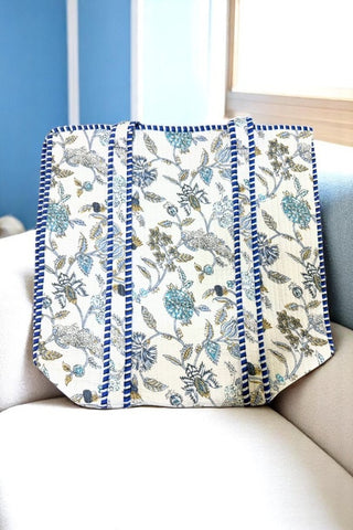 ETA 5/30 - Sasha Blue and White Floral Tote Bag